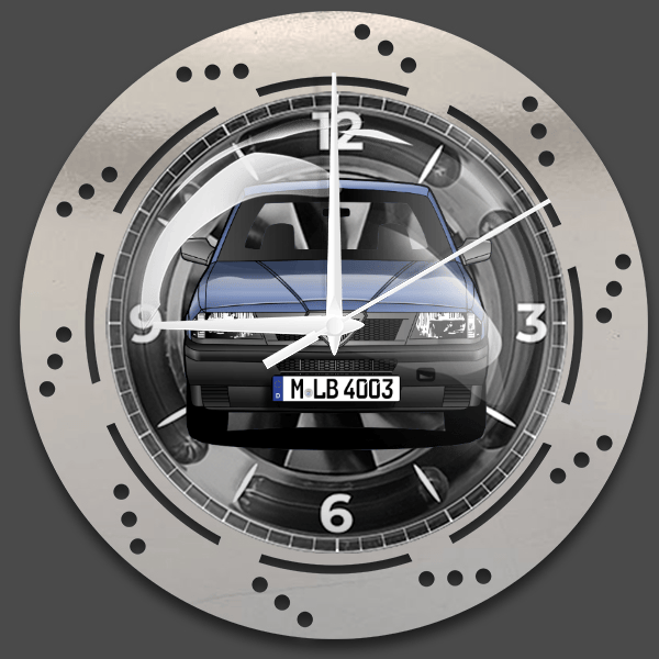 33 (5-Türer) Wanduhr personalisiert mit deinem Auto u. Kennzeichen!