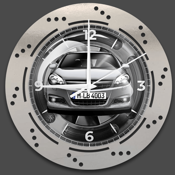 Vectra OPC Caravan Wanduhr personalisiert mit deinem Auto u. Kennzeichen!
