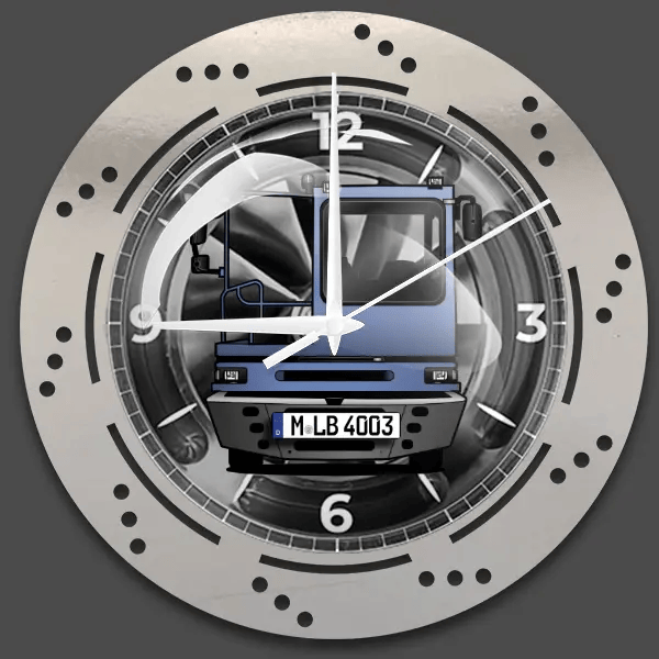 YT222 Wanduhr personalisiert mit deinem LKW u. Kennzeichen!