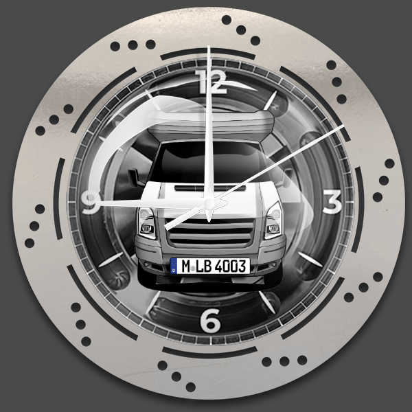 Transit Challenger Genesis 54 Wanduhr personalisiert mit deinem Wohnwagen u. Kennzeichen!