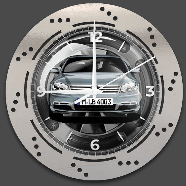 Phaeton Wanduhr personalisiert mit deinem Auto u. Kennzeichen!