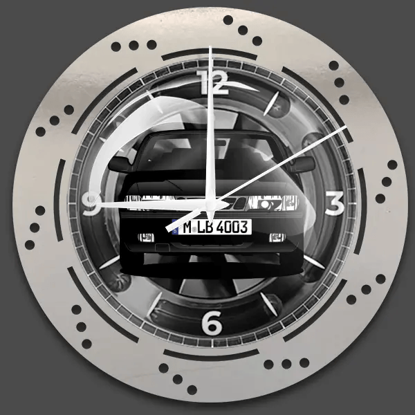 900 Cabriolet Wanduhr personalisiert mit deinem Auto u. Kennzeichen!