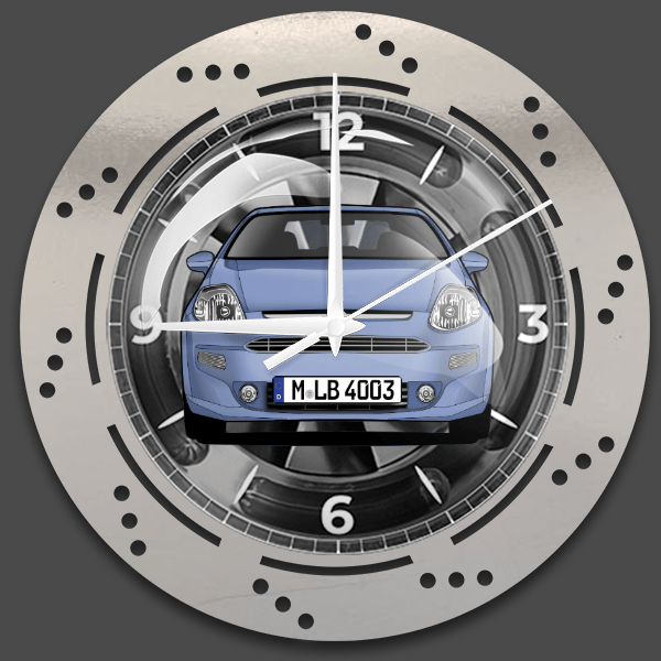 Punto Evo Wanduhr personalisiert mit deinem Auto u. Kennzeichen!