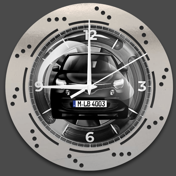 Twingo GT Wanduhr personalisiert mit deinem Auto u. Kennzeichen!