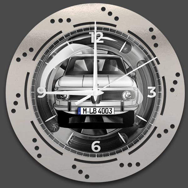 1500 Wanduhr personalisiert mit deinem Auto u. Kennzeichen!