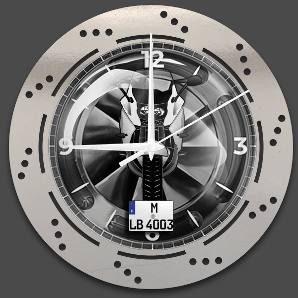 F 800 GT Wanduhr personalisiert mit deinem Motorrad u. Kennzeichen!
