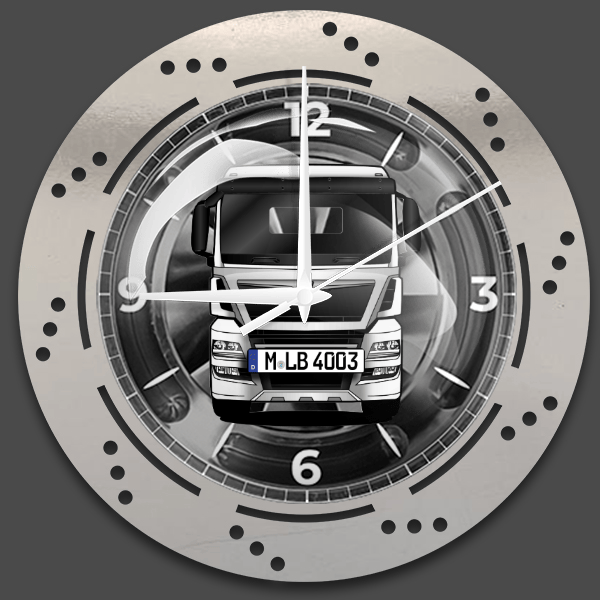 TGX 26.460 Wanduhr personalisiert mit deinem LKW u. Kennzeichen!