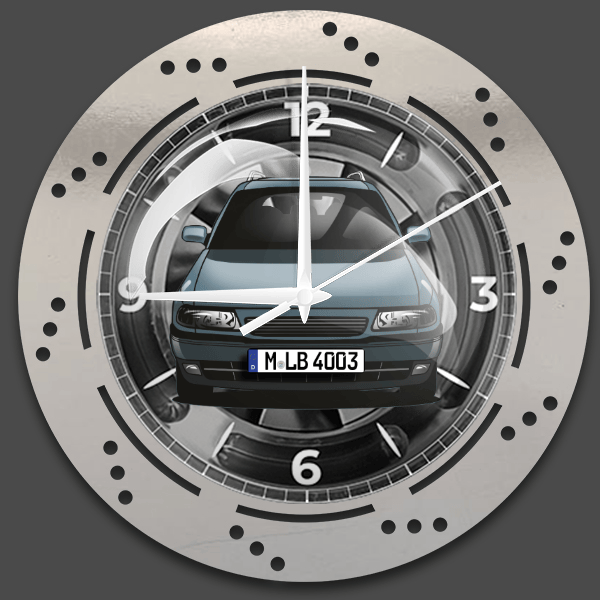 Astra Caravan Wanduhr personalisiert mit deinem Auto u. Kennzeichen!