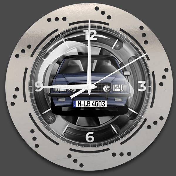 Commodore Wanduhr personalisiert mit deinem Auto u. Kennzeichen!