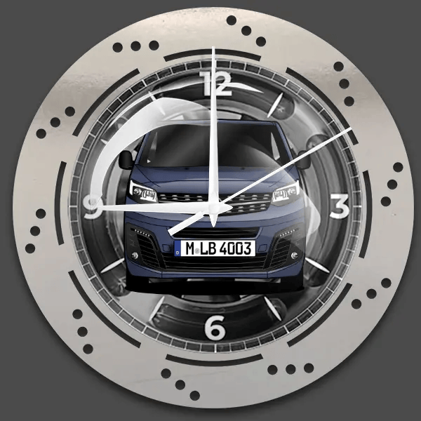 Vivaro Wanduhr personalisiert mit deinem Auto u. Kennzeichen!