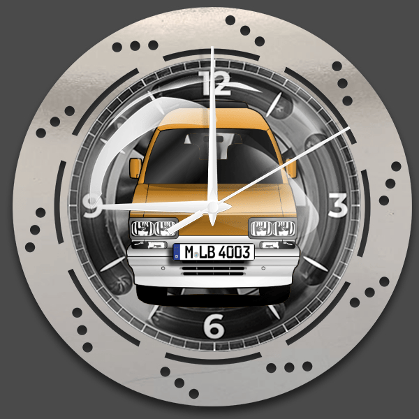 Libero E10 Wanduhr personalisiert mit deinem Auto u. Kennzeichen!