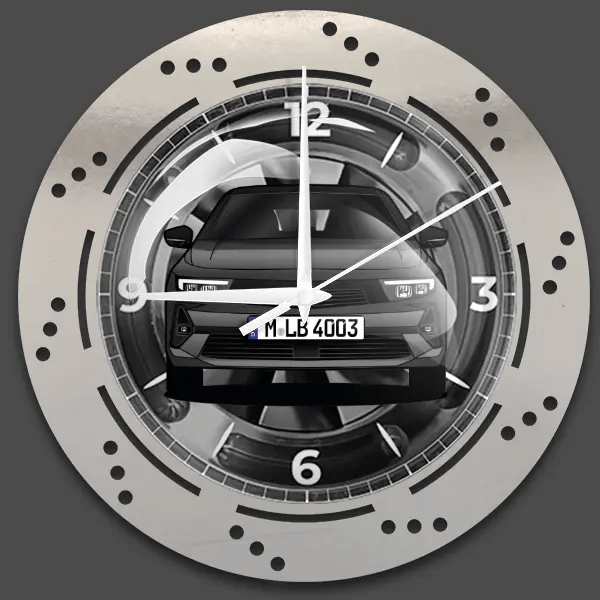 Astra Sports Tourer Wanduhr personalisiert mit deinem Auto u. Kennzeichen!