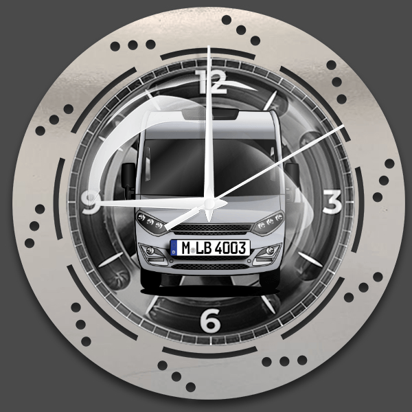 Sonic Wanduhr personalisiert mit deinem Wohnwagen u. Kennzeichen!