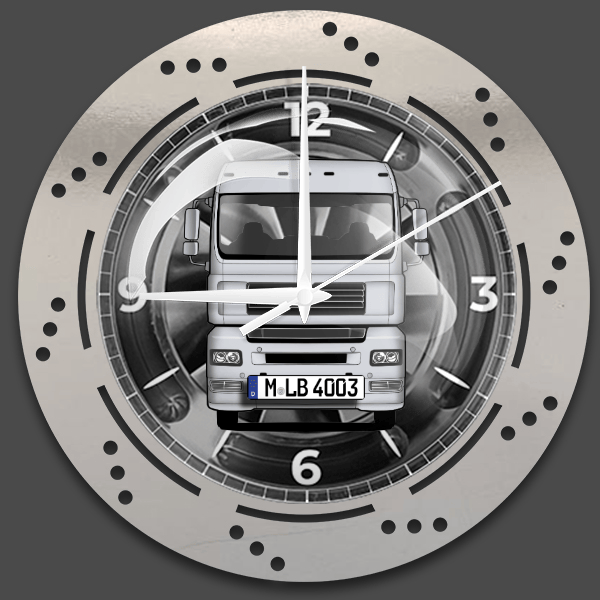 TGA 18.480 Wanduhr personalisiert mit deinem LKW u. Kennzeichen!