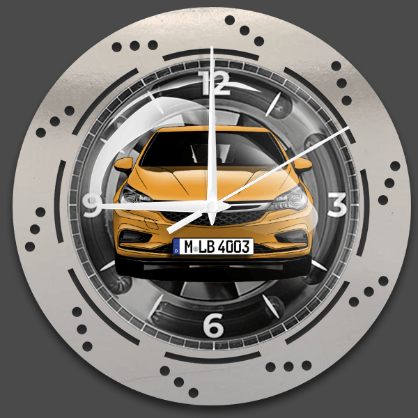 Astra Wanduhr personalisiert mit deinem Auto u. Kennzeichen!