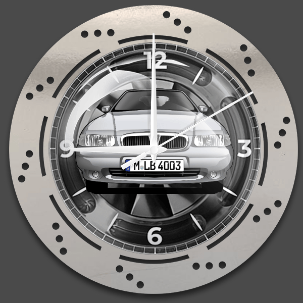 400er-Reihe Limousine Wanduhr personalisiert mit deinem Auto u. Kennzeichen!