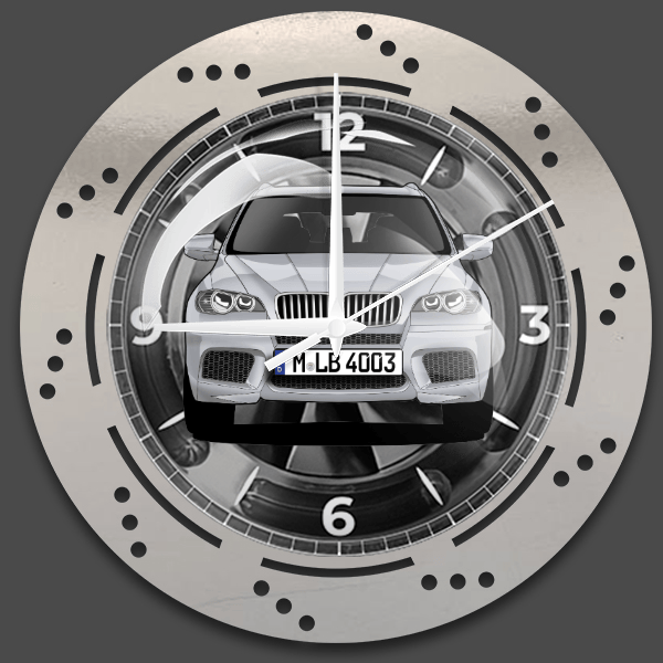 X5 M Wanduhr personalisiert mit deinem Auto u. Kennzeichen!