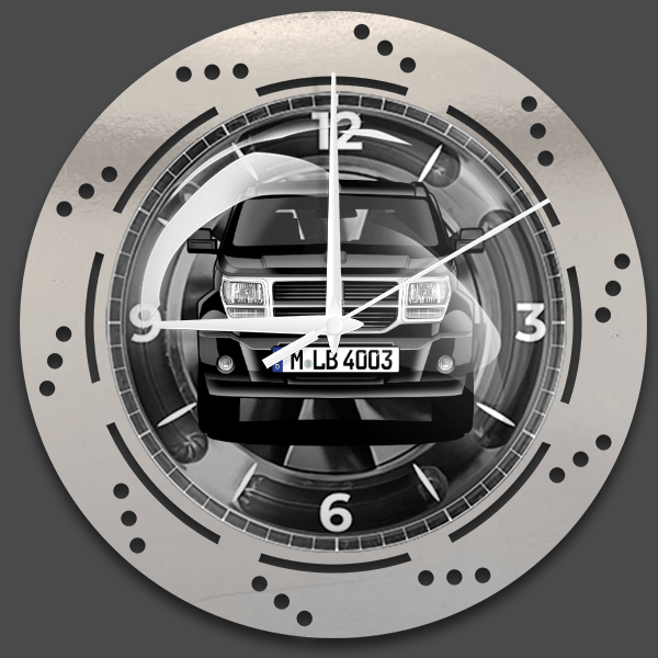 Nitro Wanduhr personalisiert mit deinem Auto u. Kennzeichen!