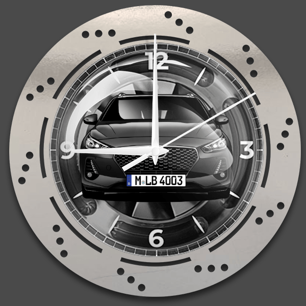 i30 Kombi Wanduhr personalisiert mit deinem Auto u. Kennzeichen!