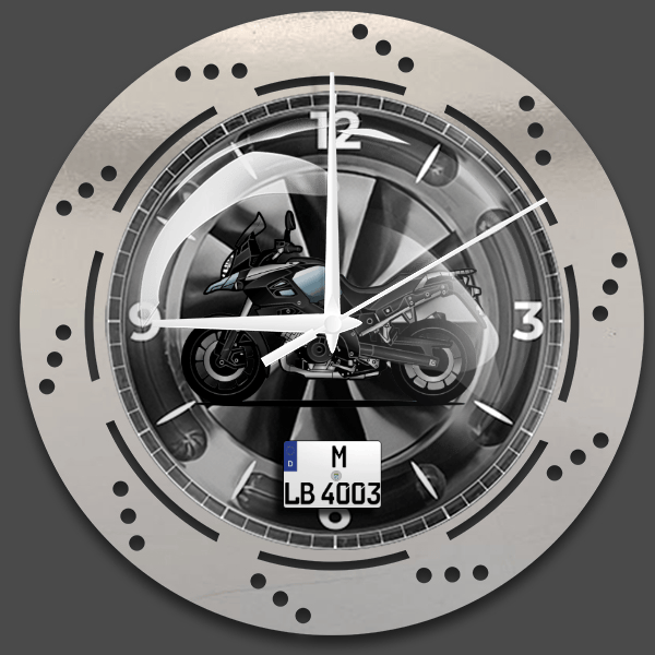 DL 1000 V-Storm Wanduhr personalisiert mit deinem Motorrad u. Kennzeichen!