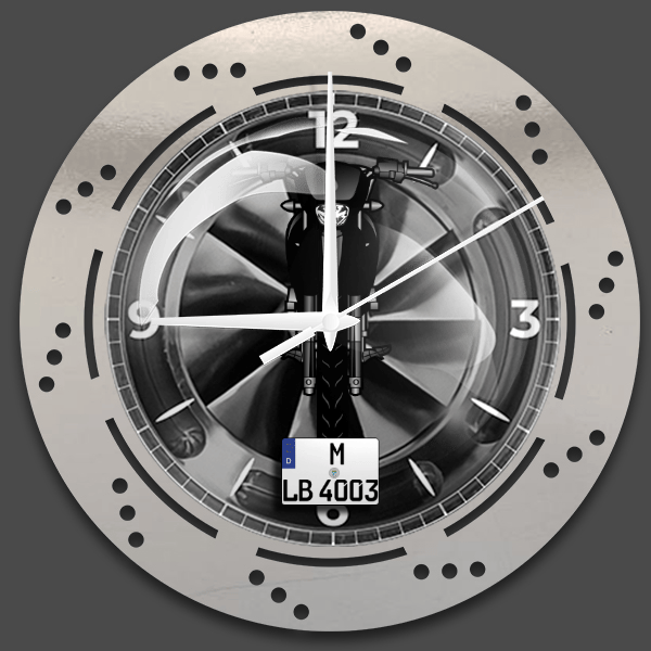 XT125R Wanduhr personalisiert mit deinem Motorrad u. Kennzeichen!