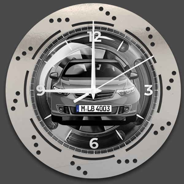 Accord Tourer Wanduhr personalisiert mit deinem Auto u. Kennzeichen!