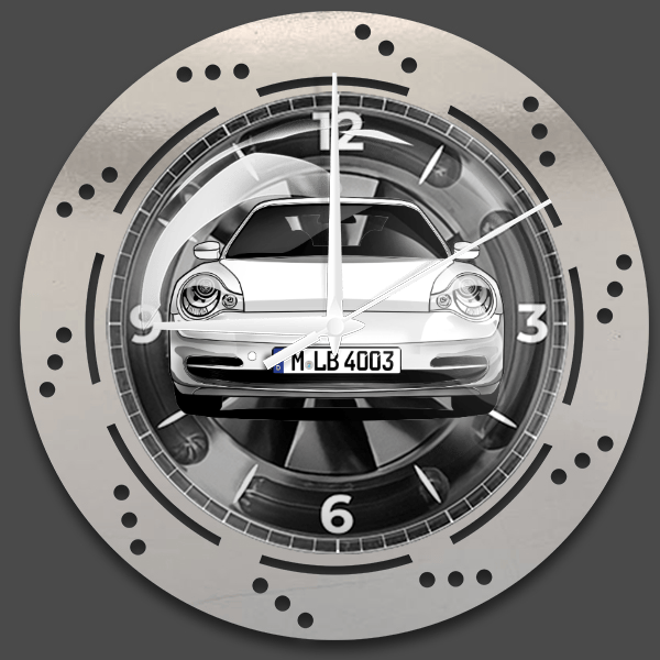 QX80 Wanduhr personalisiert mit deinem Auto u. Kennzeichen!