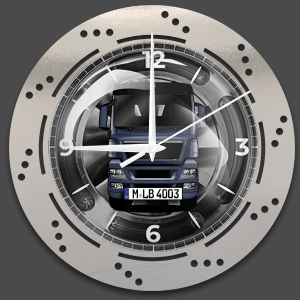 TGX 28.540 Wanduhr personalisiert mit deinem LKW u. Kennzeichen!