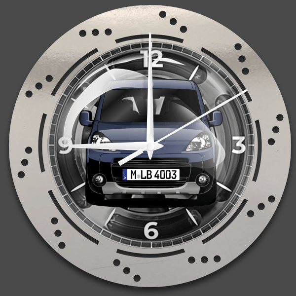 Partner Wanduhr personalisiert mit deinem Auto u. Kennzeichen!