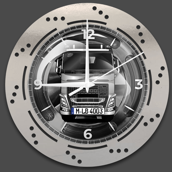 FH16 540 Wanduhr personalisiert mit deinem LKW u. Kennzeichen!