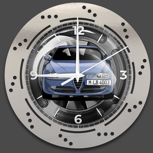 147 (5-Türer) Wanduhr personalisiert mit deinem Auto u. Kennzeichen!