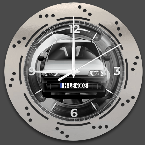 Cinquecento Wanduhr personalisiert mit deinem Auto u. Kennzeichen!