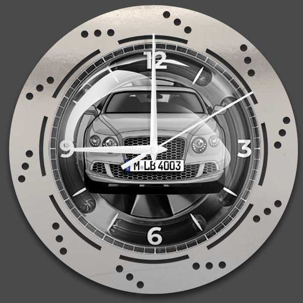 Continental GT Coupe Wanduhr personalisiert mit deinem Auto u. Kennzeichen!