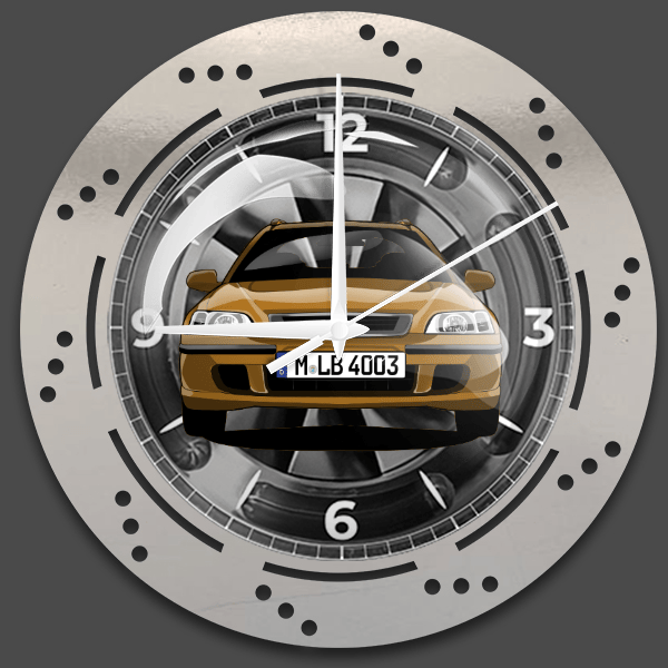 Civic Aerodeck Wanduhr personalisiert mit deinem Auto u. Kennzeichen!