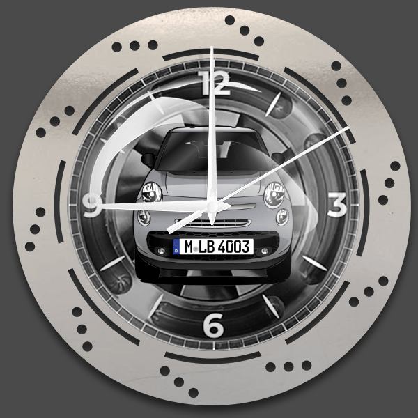 500L Living Wanduhr personalisiert mit deinem Auto u. Kennzeichen!