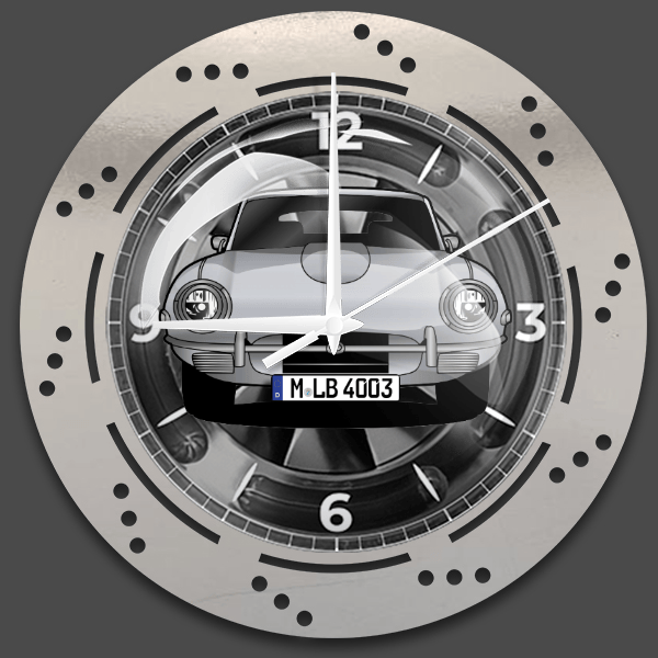 E-Type Wanduhr personalisiert mit deinem Auto u. Kennzeichen!