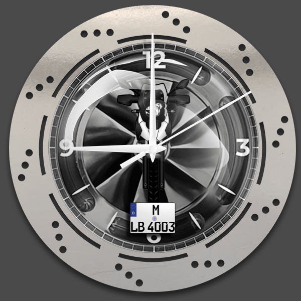 G 650 GS Wanduhr personalisiert mit deinem Motorrad u. Kennzeichen!
