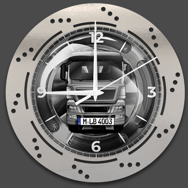 TGS 18.400 Wanduhr personalisiert mit deinem LKW u. Kennzeichen!