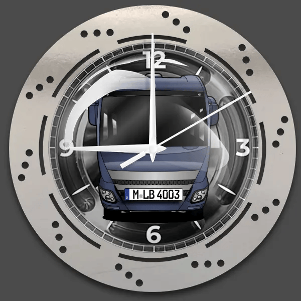 700 Wanduhr personalisiert mit deinem Wohnwagen u. Kennzeichen!