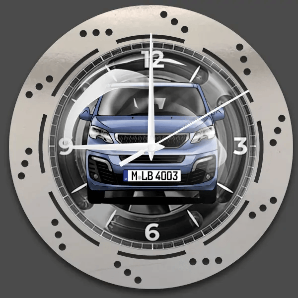 Traveller Wanduhr personalisiert mit deinem Auto u. Kennzeichen!
