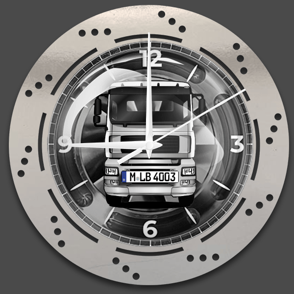 TGA 18.350 Wanduhr personalisiert mit deinem LKW u. Kennzeichen!