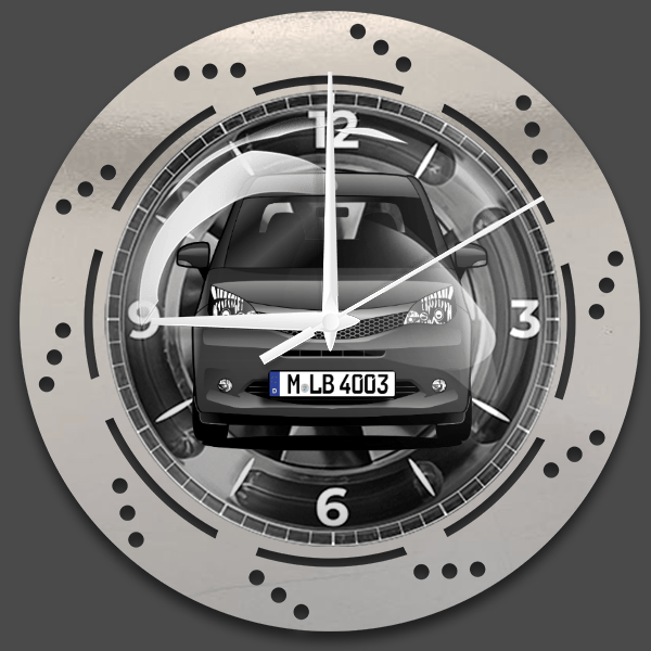 Trezia Wanduhr personalisiert mit deinem Auto u. Kennzeichen!
