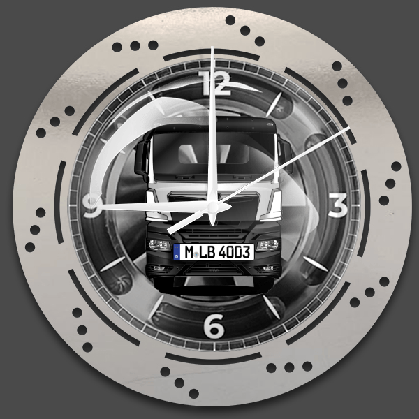 TGS 33.480 Wanduhr personalisiert mit deinem LKW u. Kennzeichen!