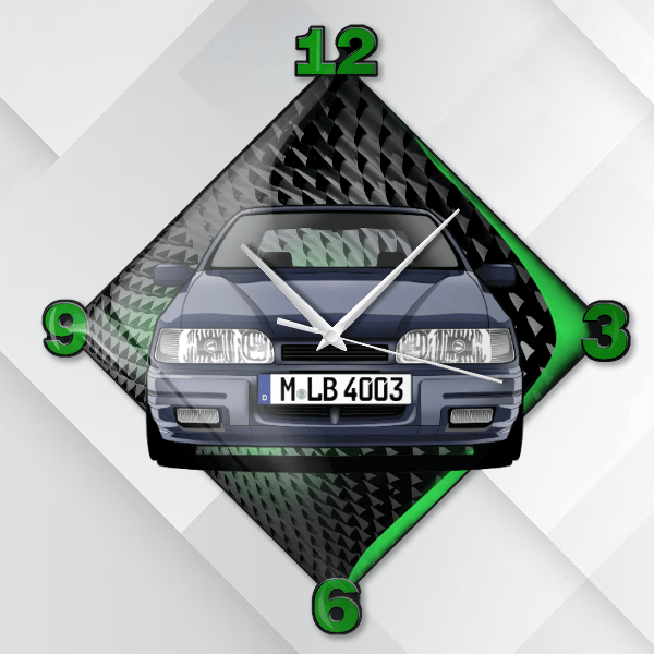 Sierra Limousine Wanduhr personalisiert mit deinem Auto u. Kennzeichen!