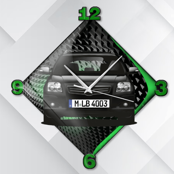 Avensis Limousine Wanduhr personalisiert mit deinem Auto u. Kennzeichen!