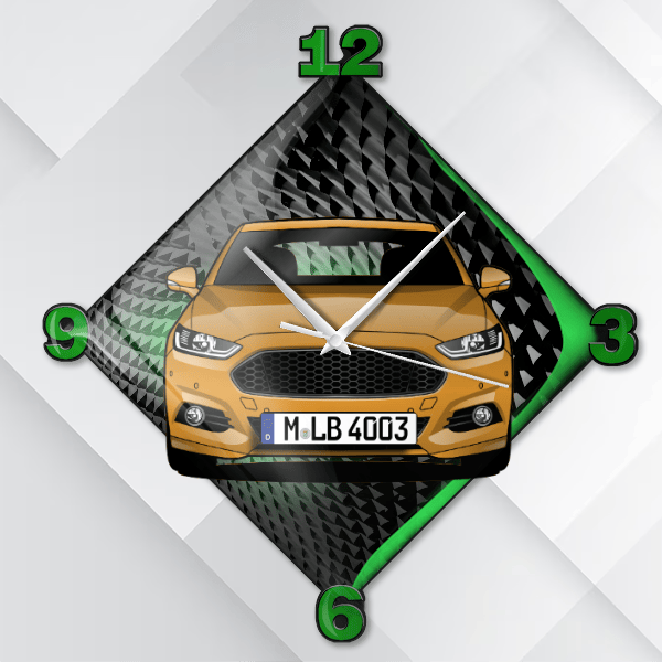 Mondeo Turnier Wanduhr personalisiert mit deinem Auto u. Kennzeichen!