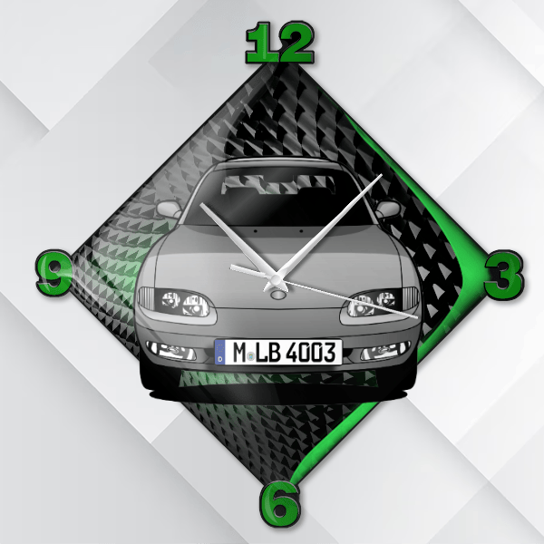 MX-6 Wanduhr personalisiert mit deinem Auto u. Kennzeichen!