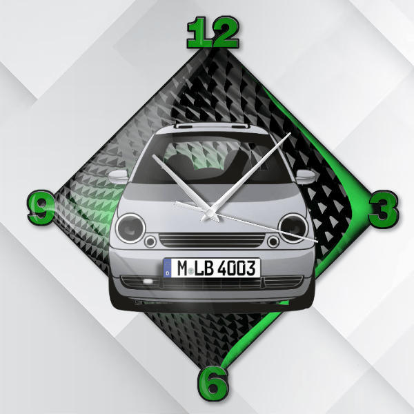 Lupo Wanduhr personalisiert mit deinem Auto u. Kennzeichen!