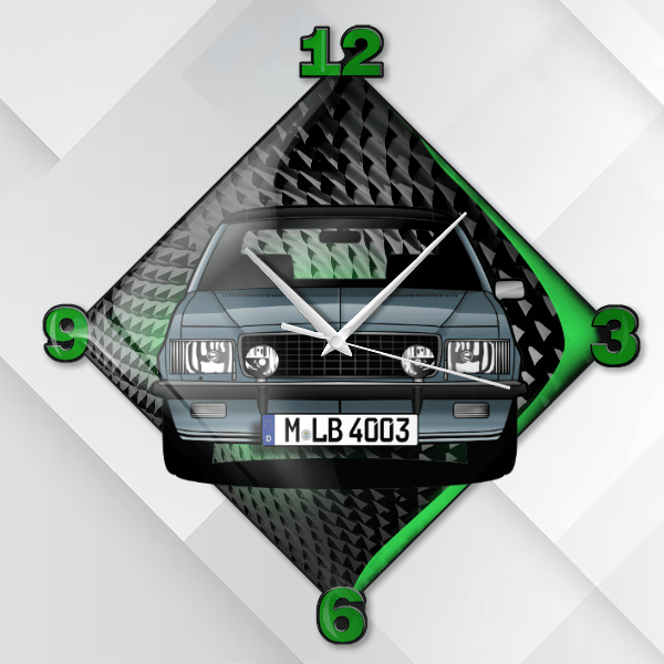 Commodore Wanduhr personalisiert mit deinem Auto u. Kennzeichen!