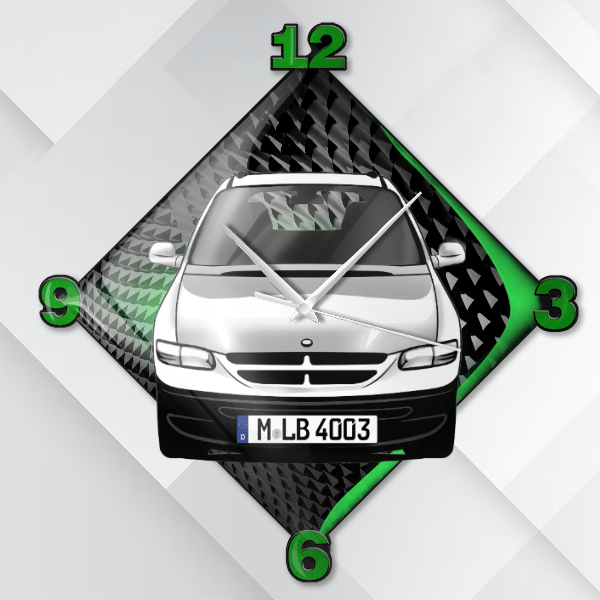 Voyager Wanduhr personalisiert mit deinem Auto u. Kennzeichen!